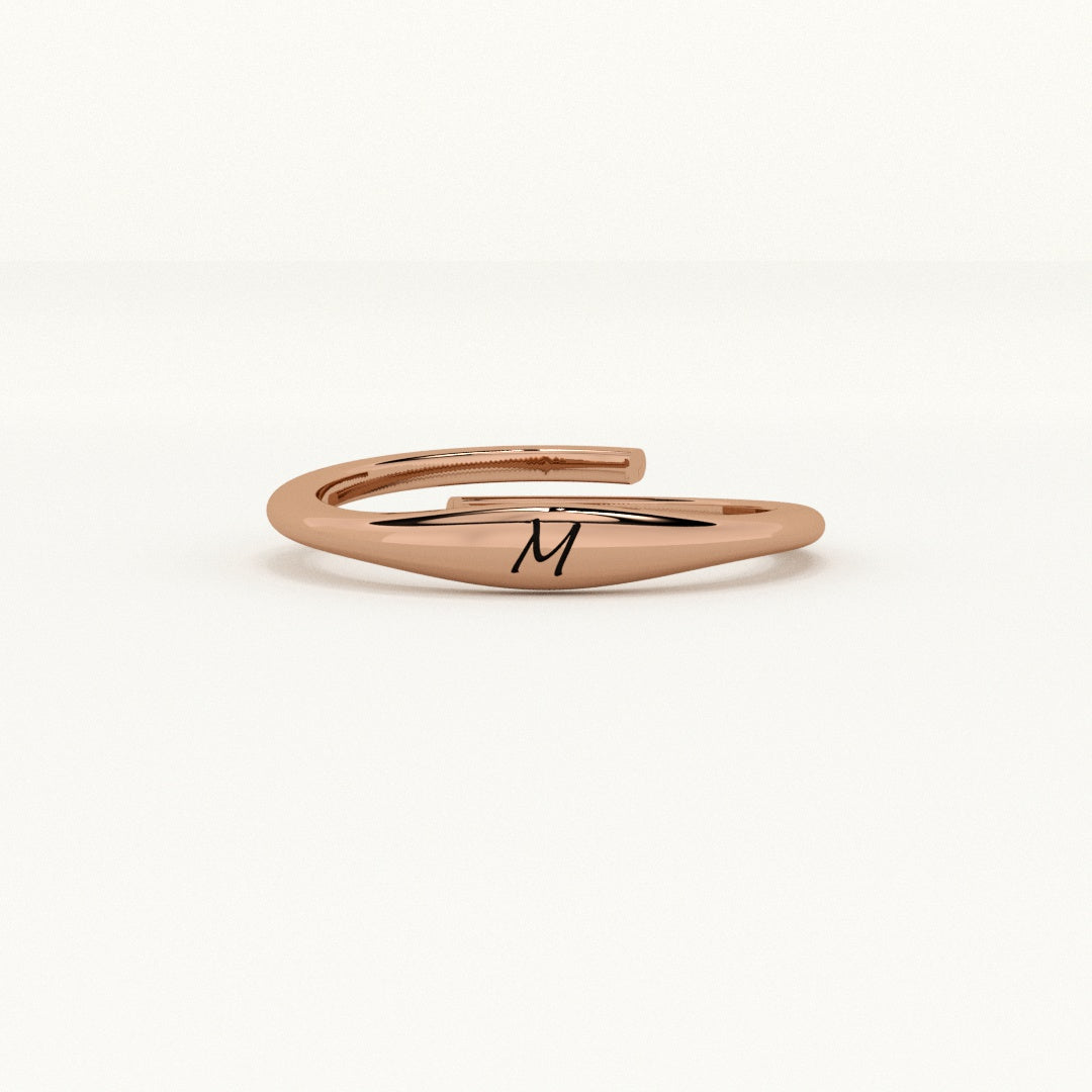 Personalised Initial Letter Ring
