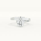Personalised Letter Charm Ring