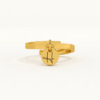 Personalised Letter Charm Ring