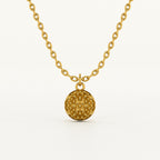 Hammer Disc Pendant Necklace