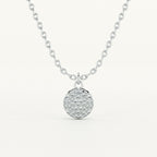 Hammer Disc Pendant Necklace