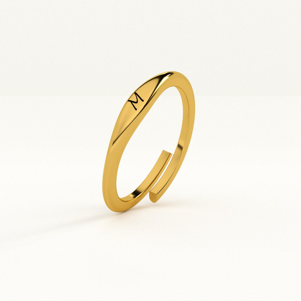 Personalised Initial Letter Ring