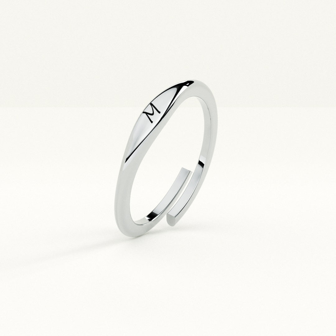 Personalised Initial Letter Ring