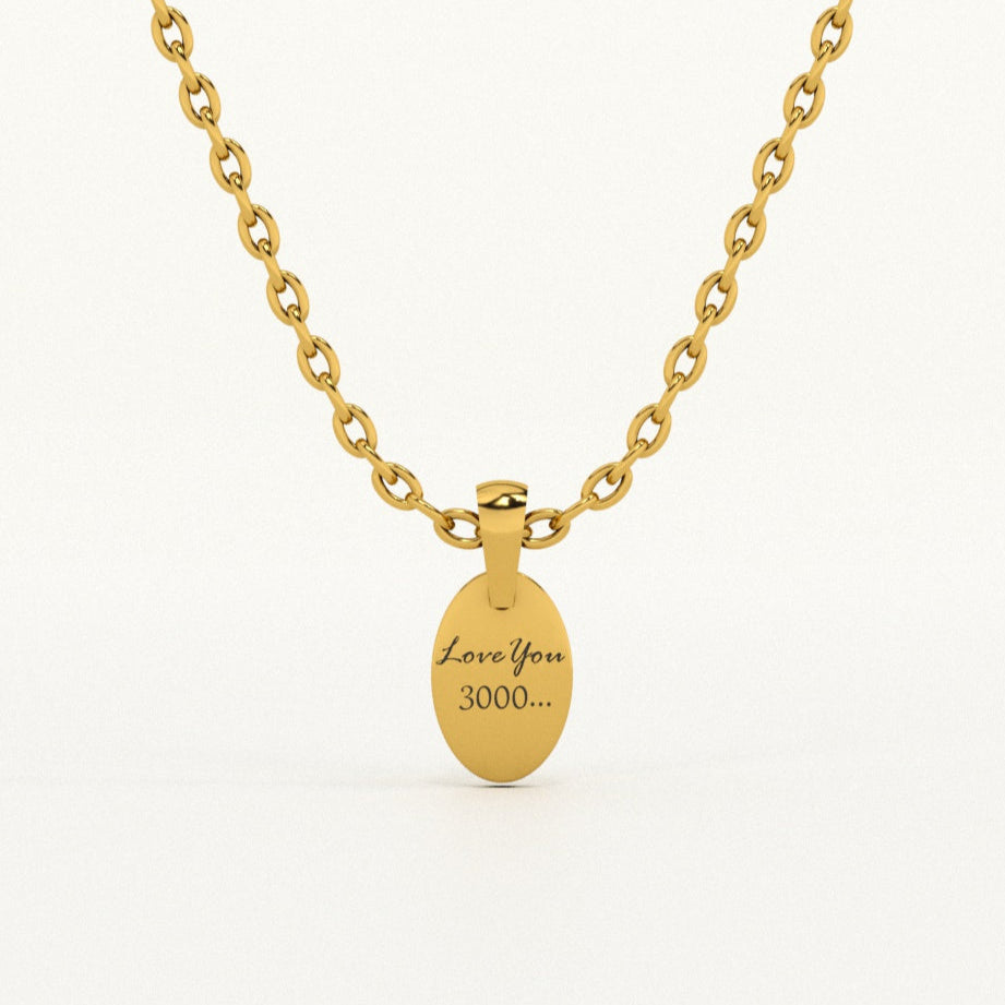 Personalised Oval Necklace