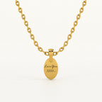 Personalised Oval Necklace