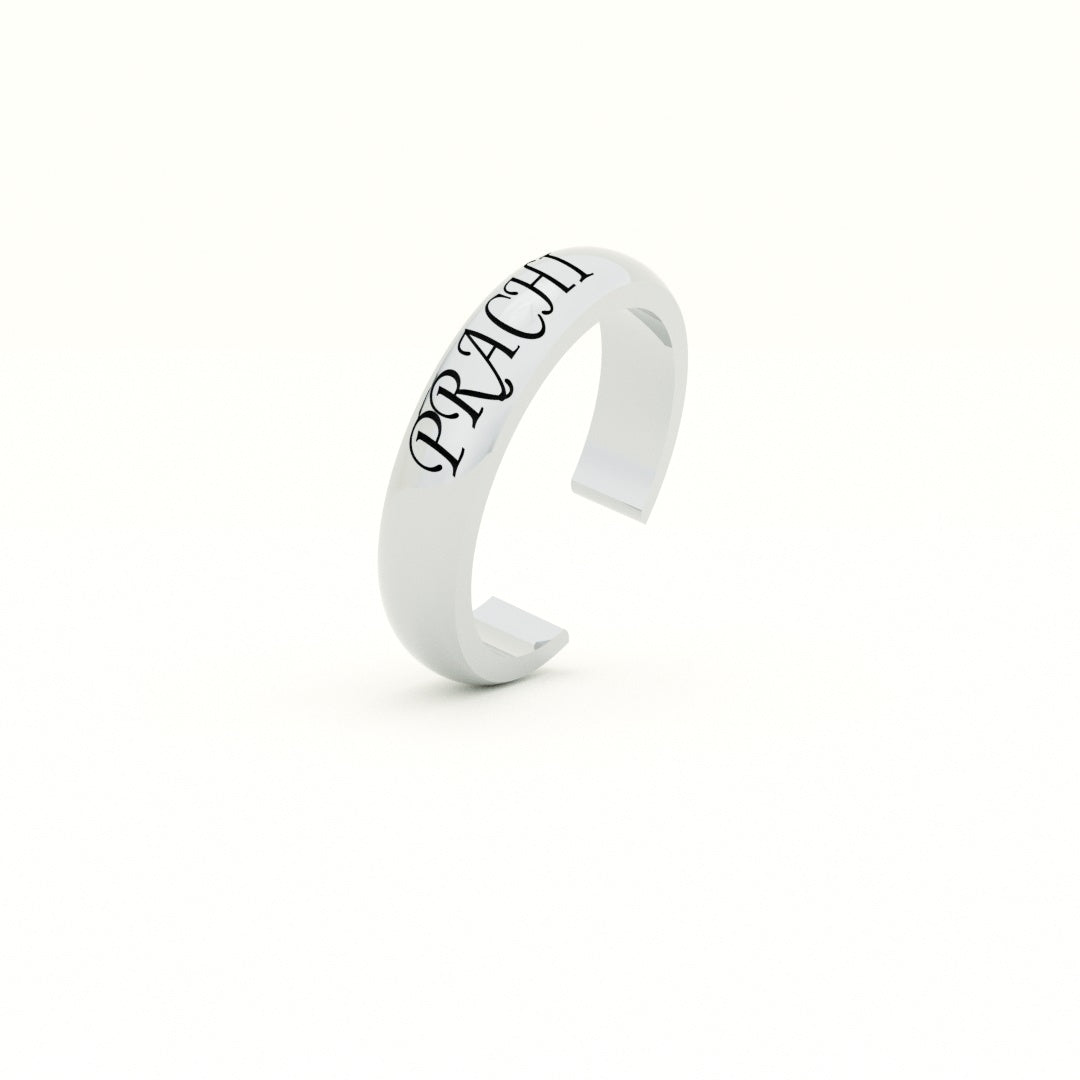 Rounded Name Ring
