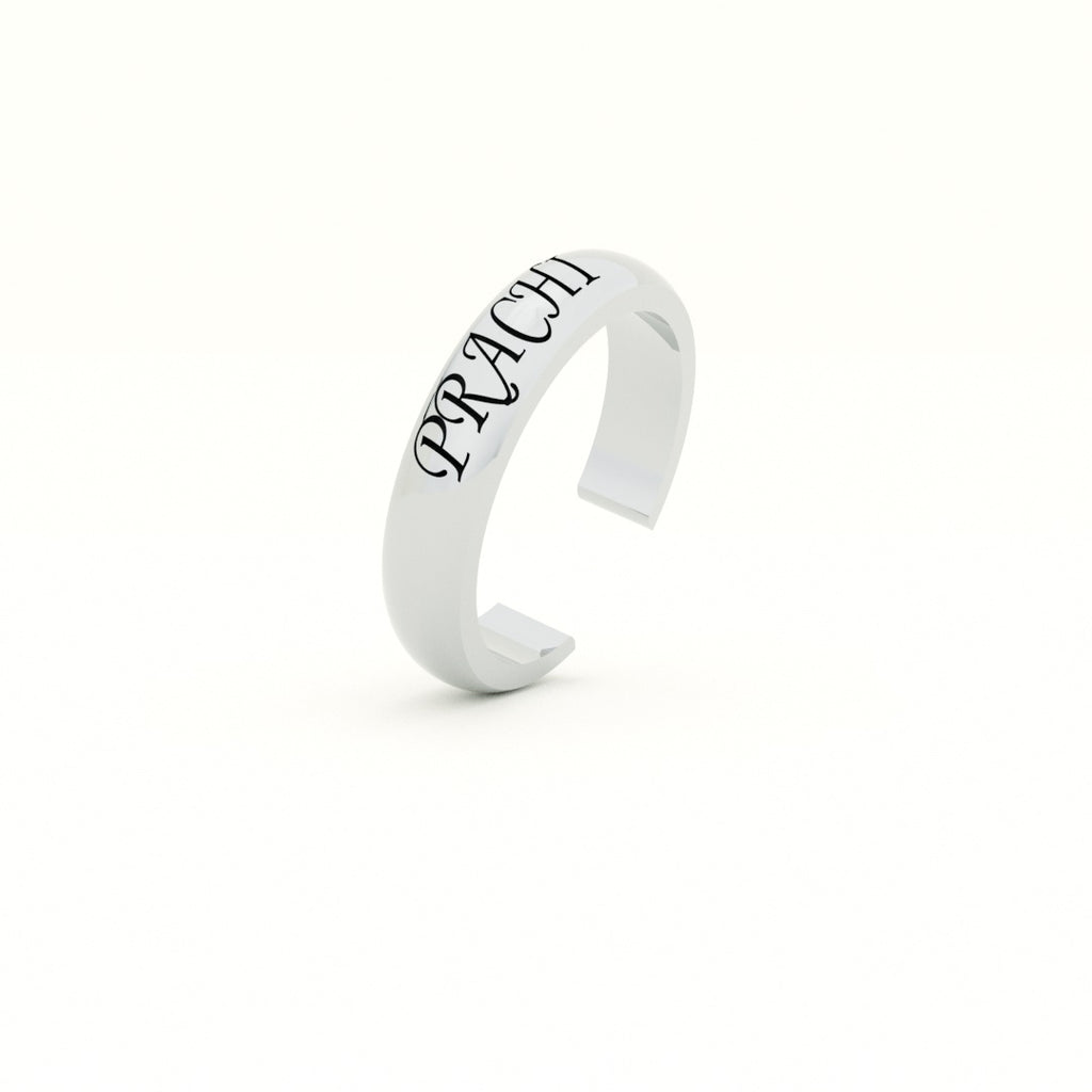 Rounded Name Ring