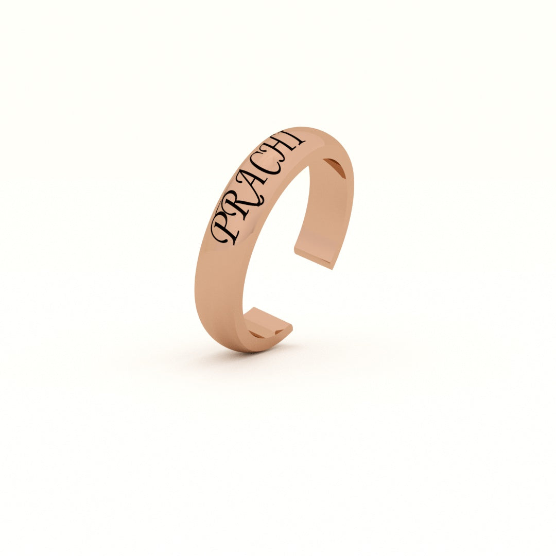 Rounded Name Ring