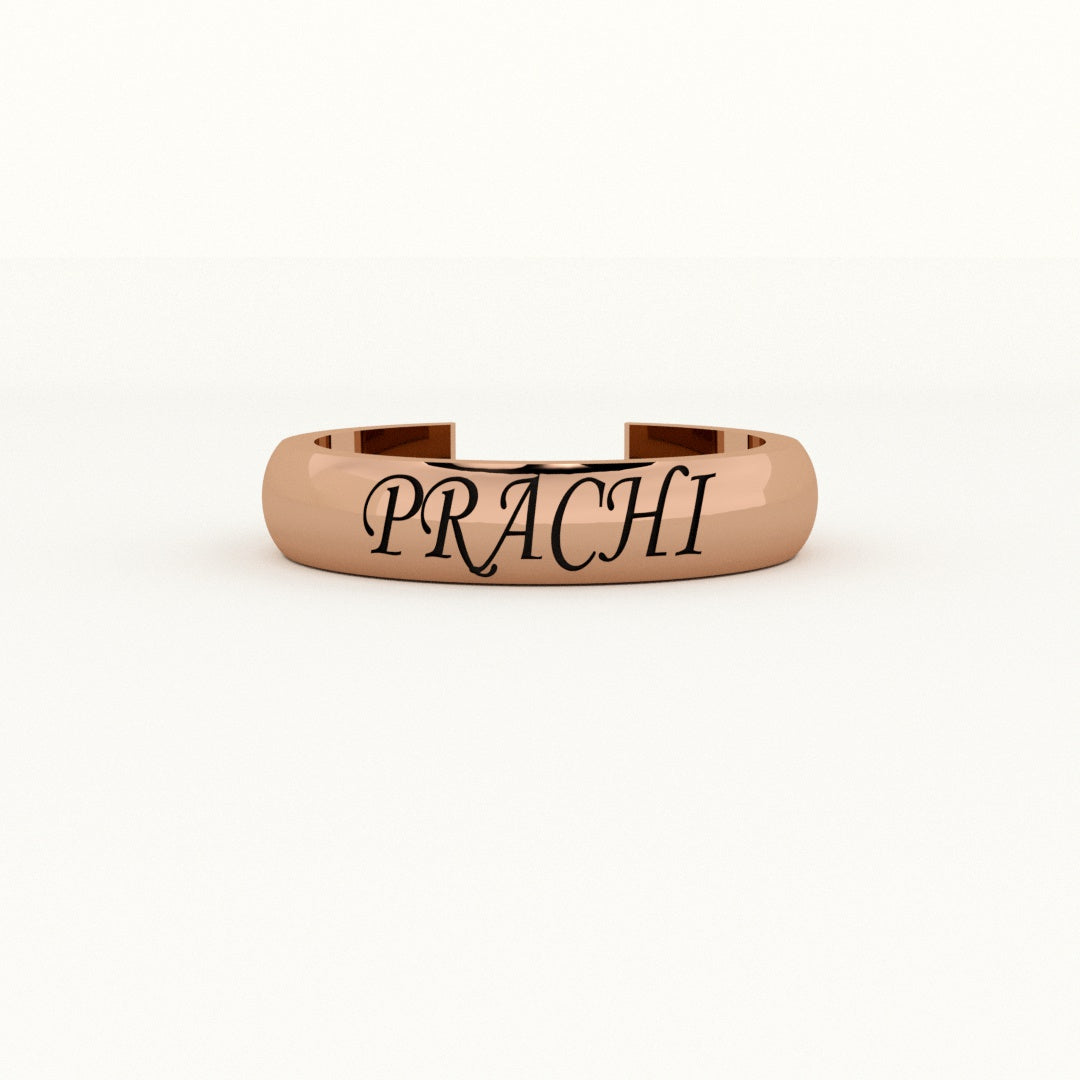 Rounded Name Ring