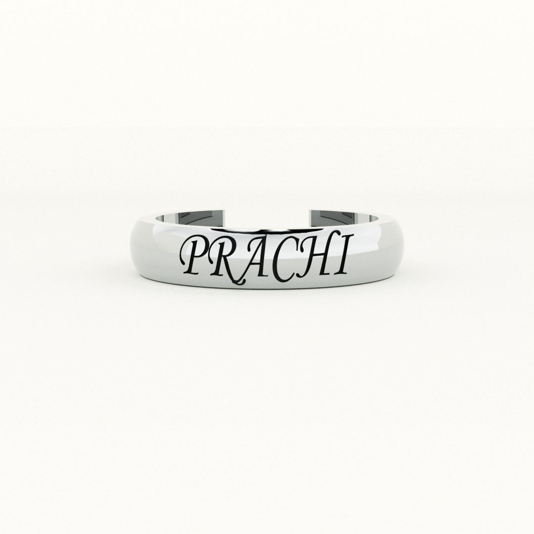 Rounded Name Ring