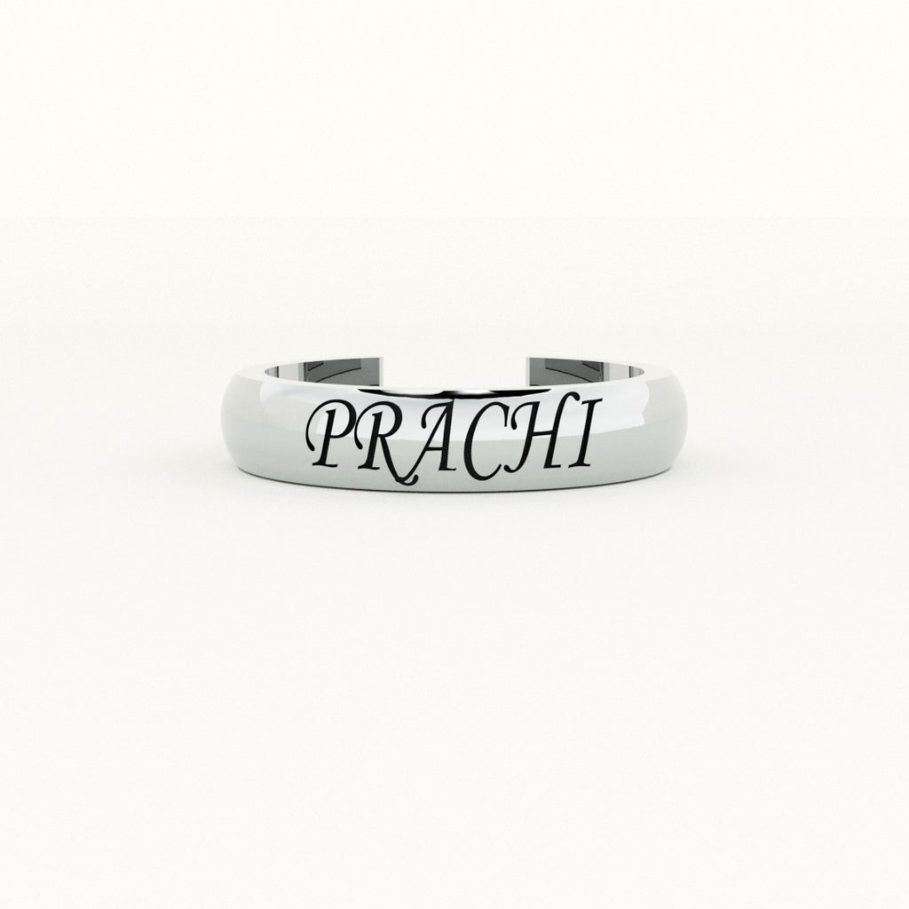 Rounded Name Ring