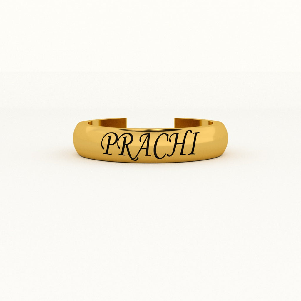 Rounded Name Ring