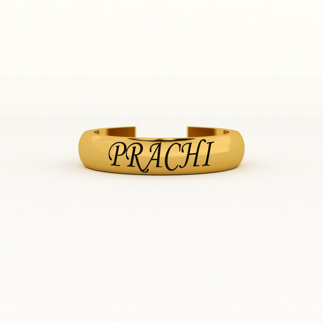 Rounded Name Ring