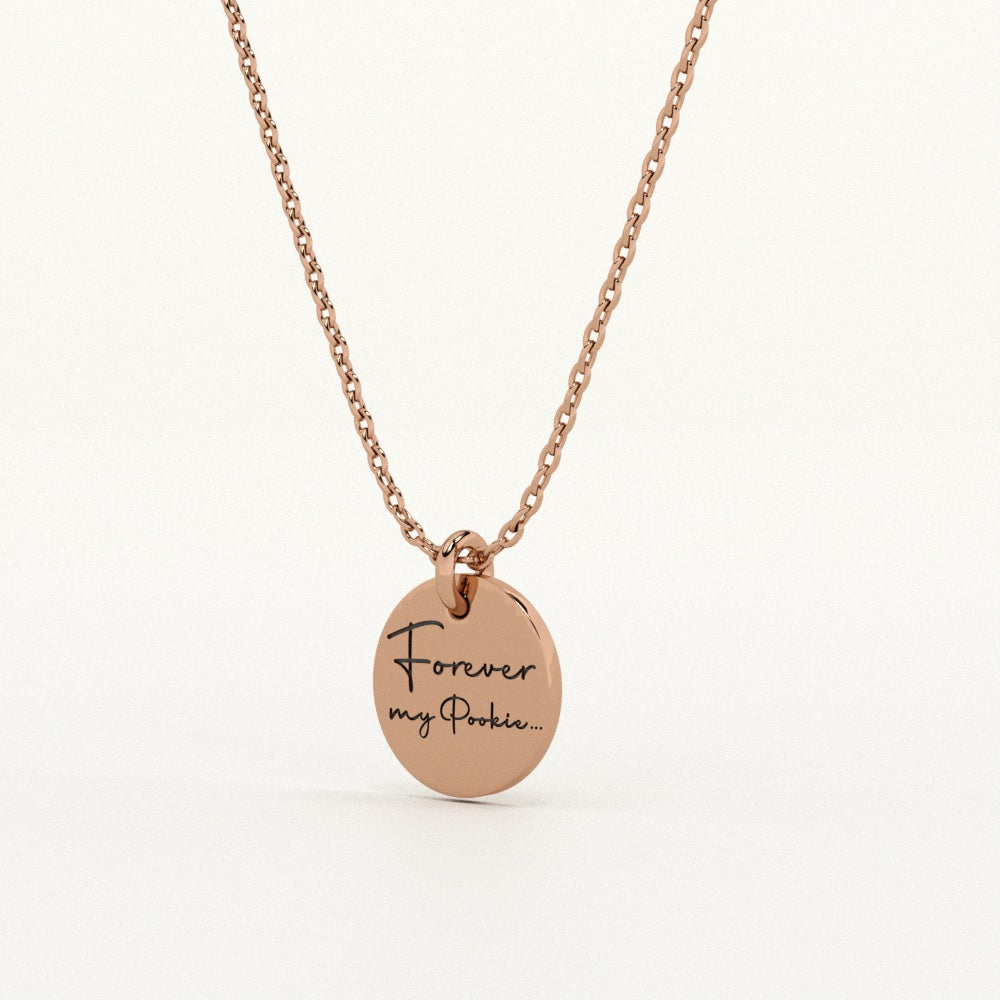 Personalised Disc message pendant