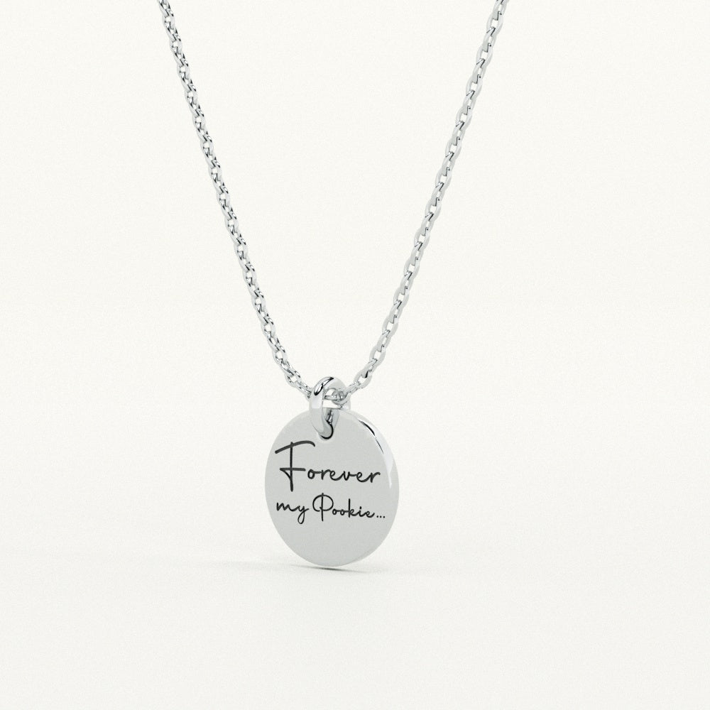 Personalised Disc message pendant