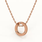 Stone Ring Pendant Necklace