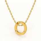 Stone Ring Pendant Necklace