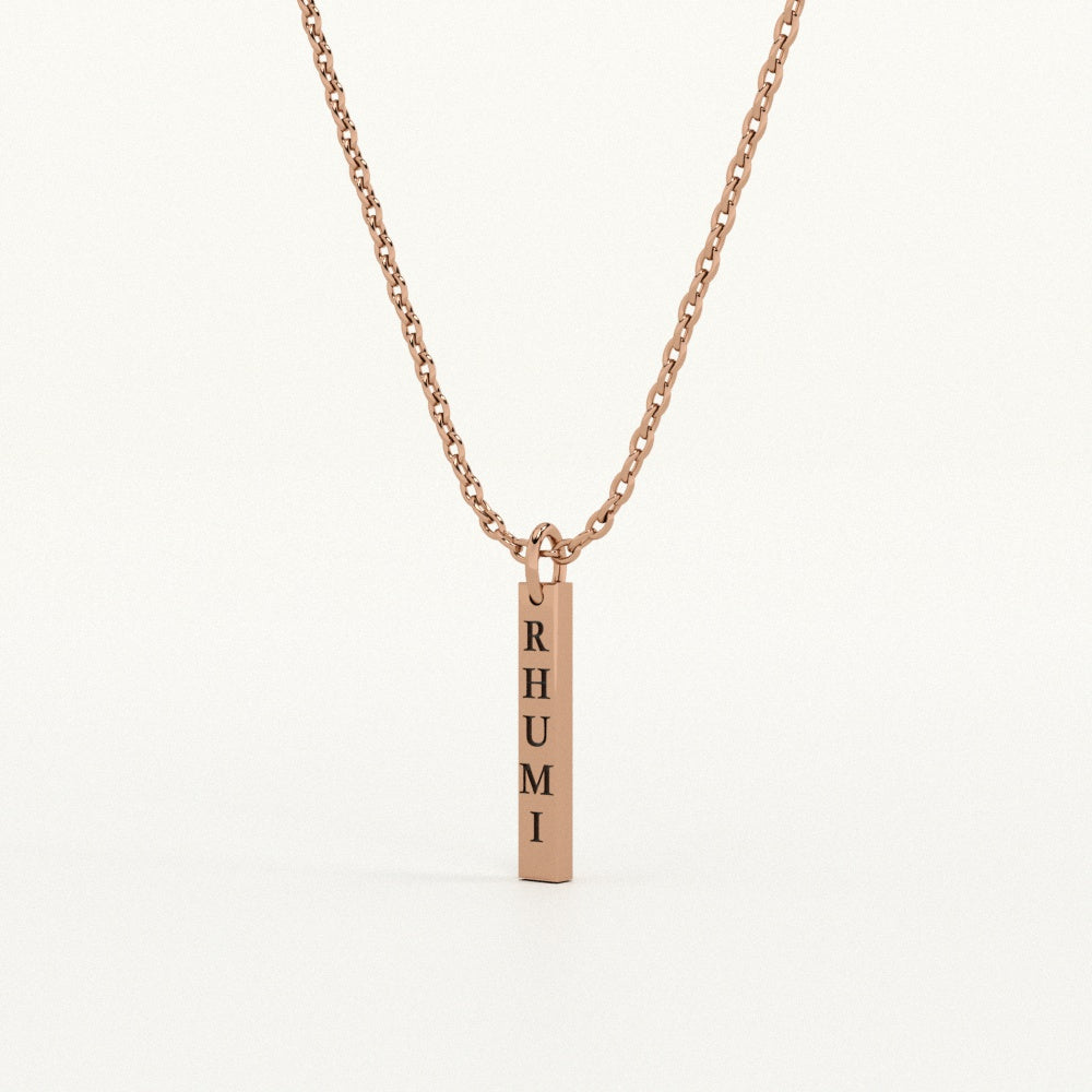 Personalised Vertical Bar Necklace