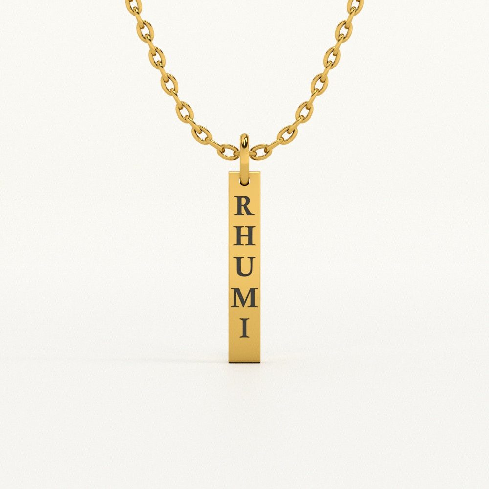 Personalised Vertical Bar Necklace