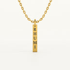 Personalised Vertical Bar Necklace