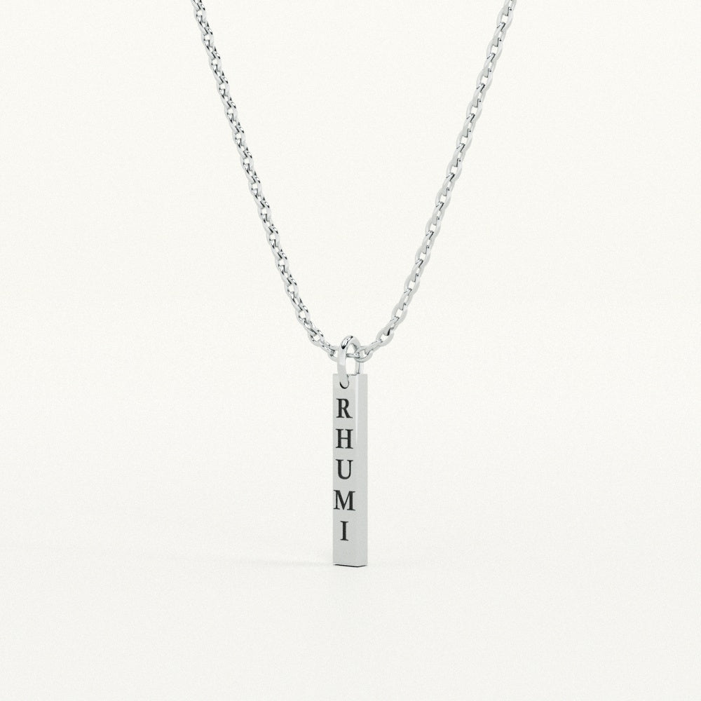 Personalised Vertical Bar Necklace