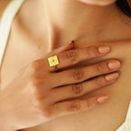 customised birthflower ring