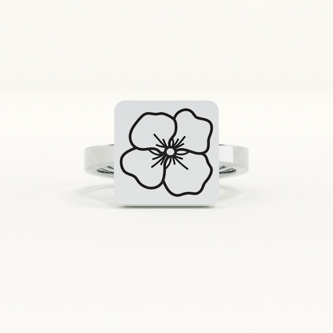 customised birthflower ring