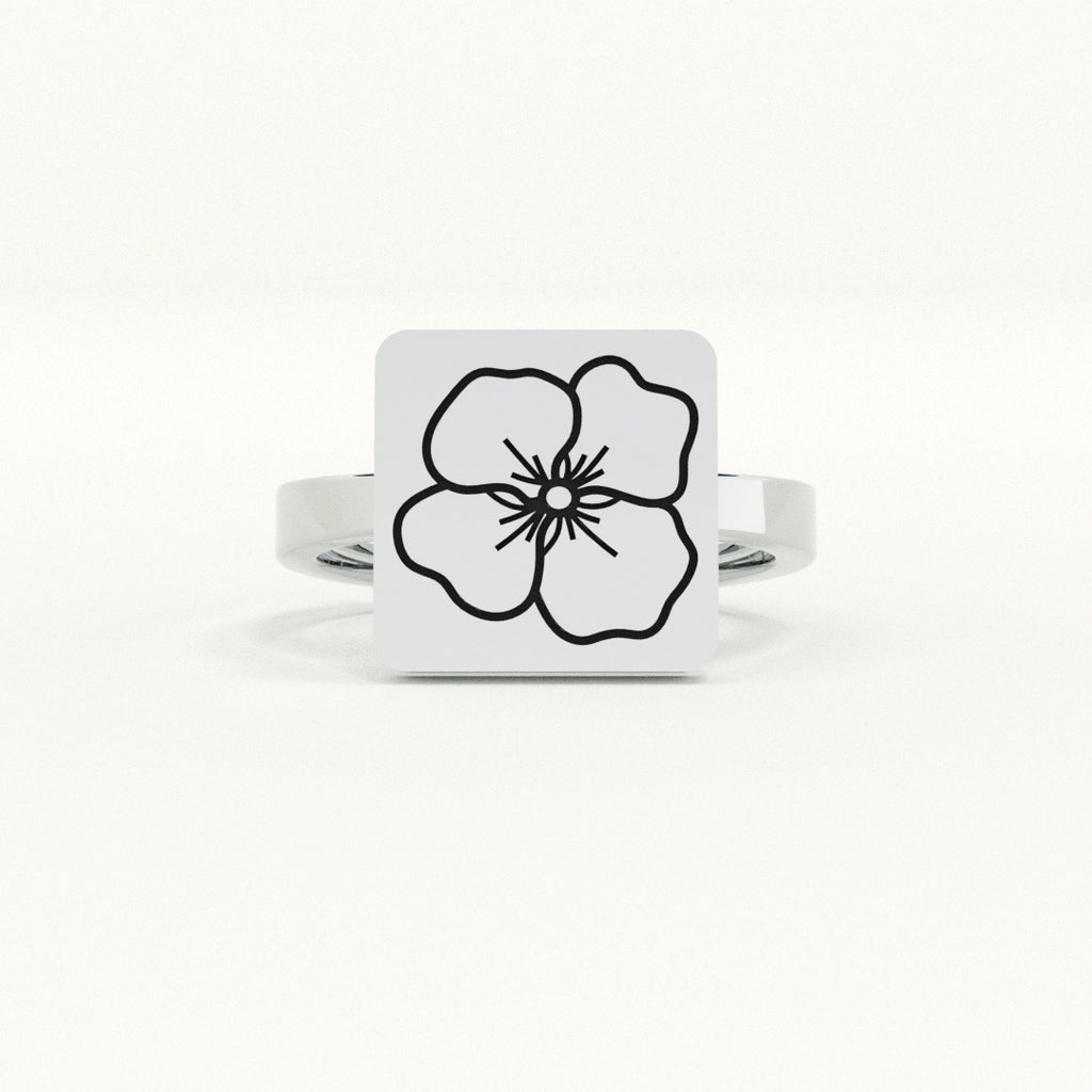 customised birthflower ring