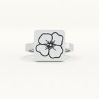 customised birthflower ring