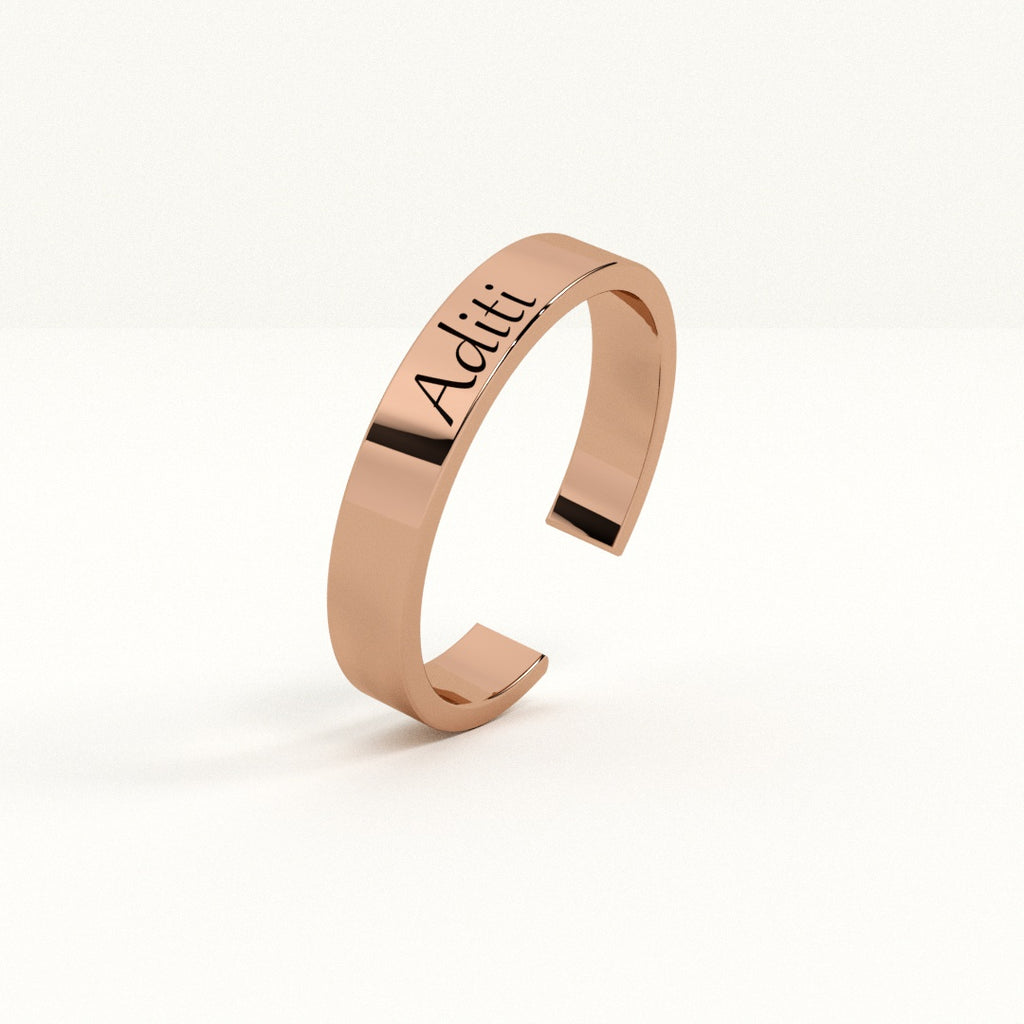 Flat Name Ring