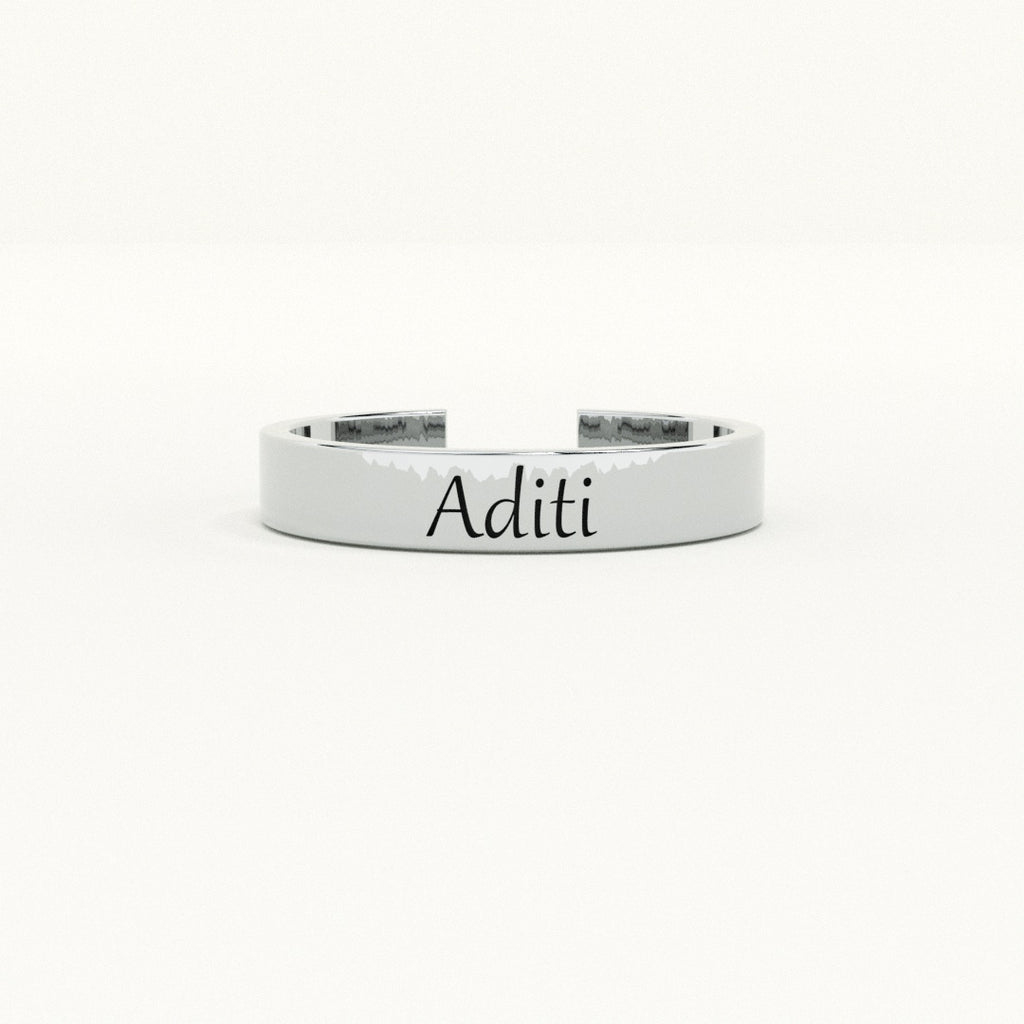 Flat Name Ring