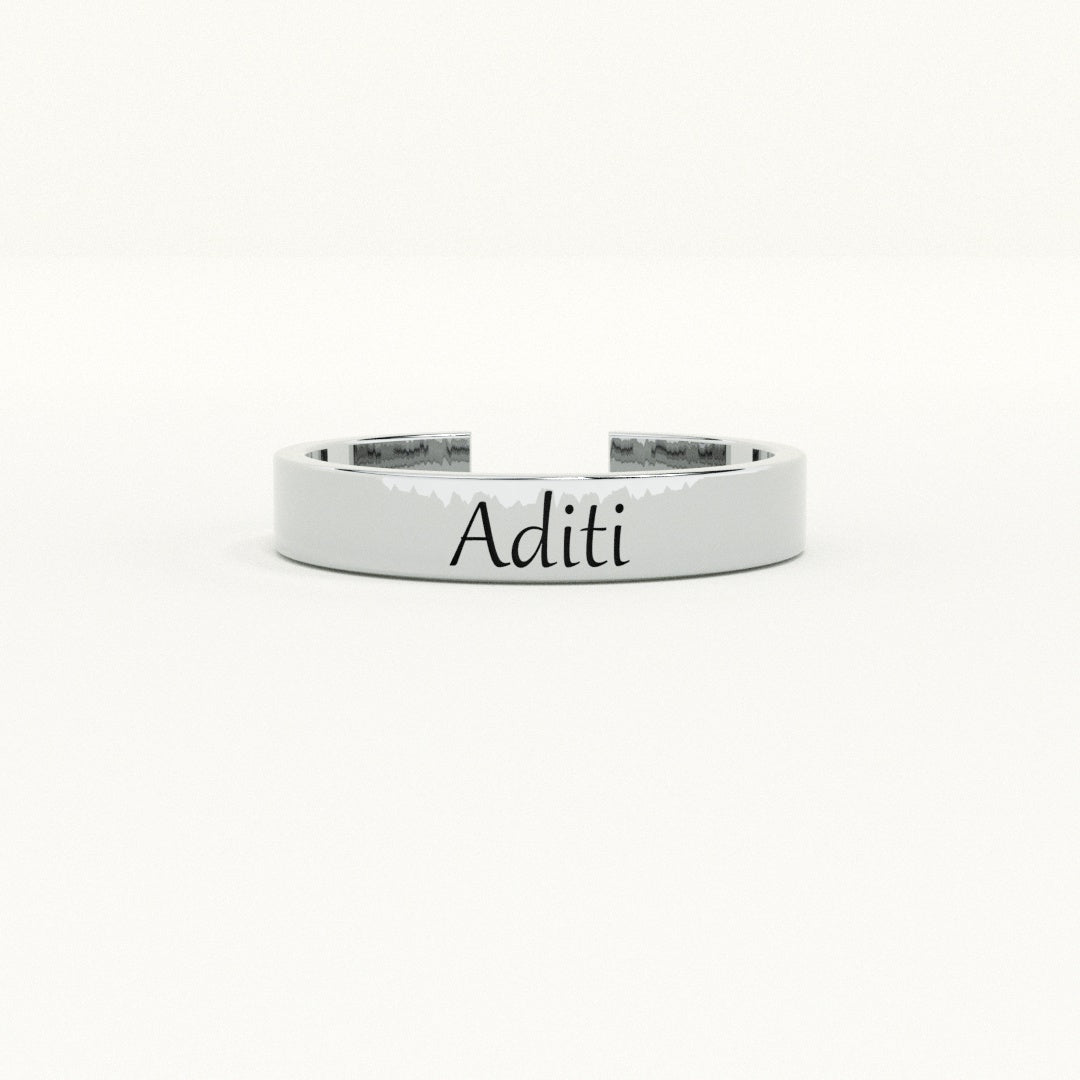 Flat Name Ring