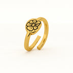 Oval Birthflower Ring