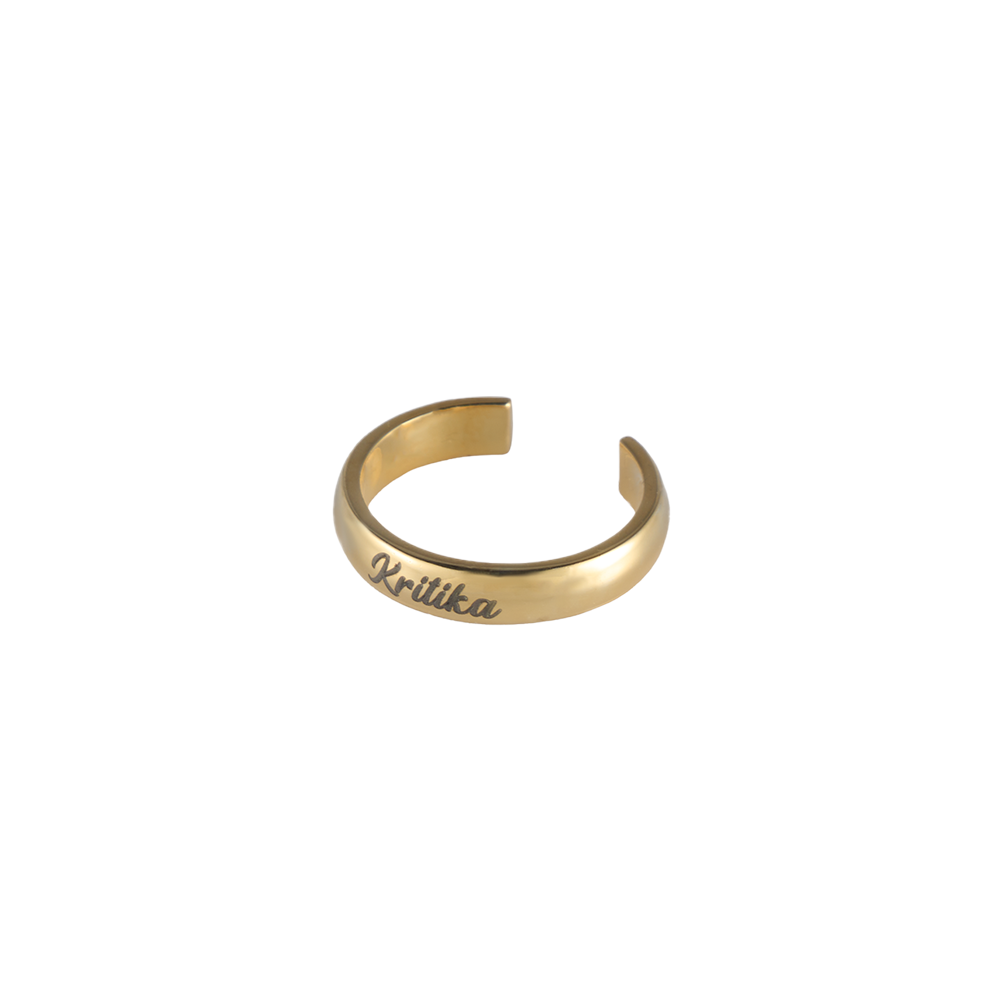 Rounded Name Ring
